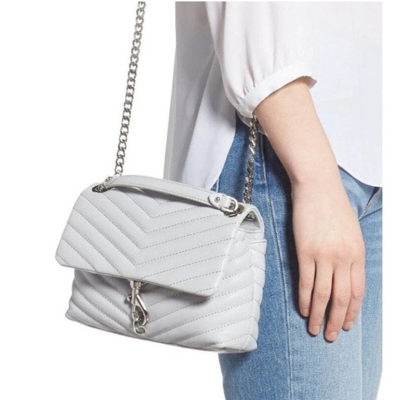 Rebecca Minkoff Handbags - Rebecca Minkoff Small Edie Crossbody in Stone Grey